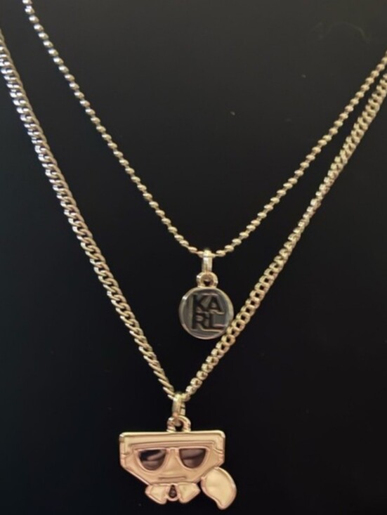 Karl Lagerfeld Jewelry - Karl Lagerfeld Silver-Tone Layered Pendant Necklace Set, NIB, GIFTABLE